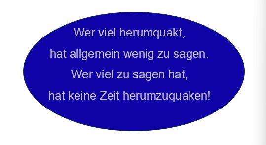 herumquaken von Politikern